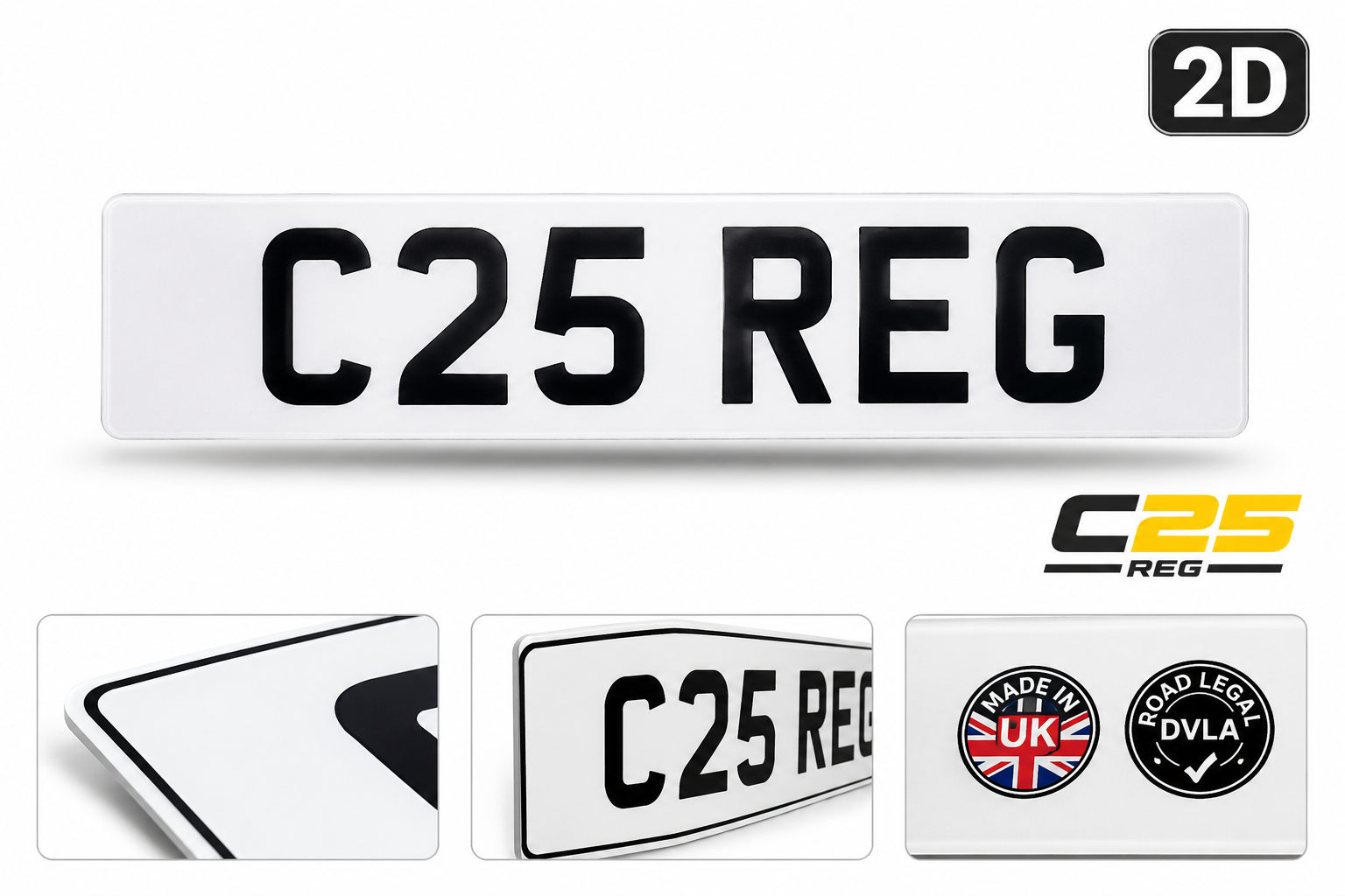 STANDARD CAR NUMBER PLATES – UK ROAD LEGAL