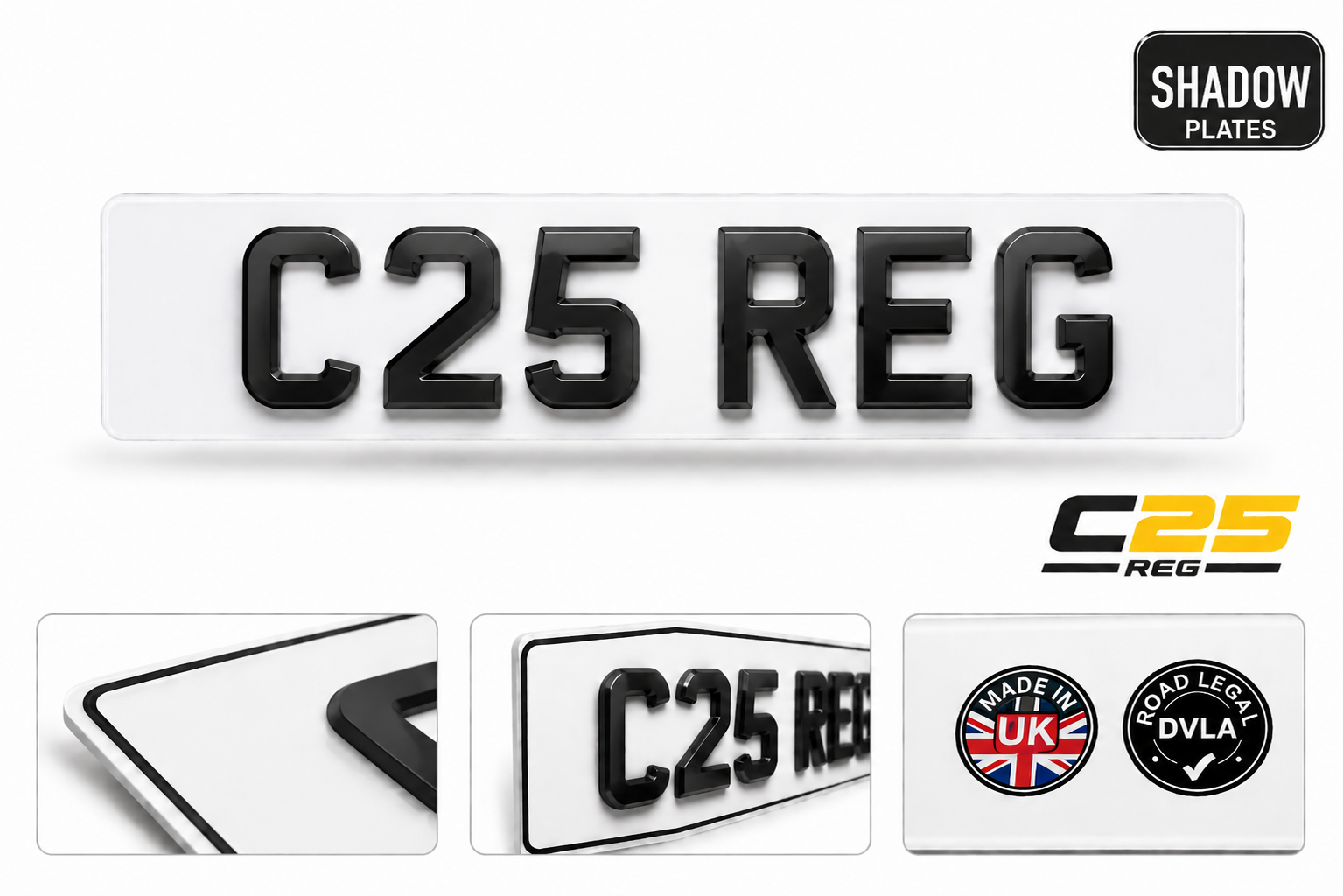 SHADOW CAR NUMBER PLATES – UK ROAD LEGAL