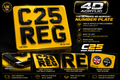 STANDARD 4D ACRYLIC MOTORBIKE NUMBER PLATE – UK ROAD LEGAL