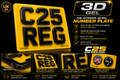 STANDARD 3D GEL MOTORBIKE NUMBER PLATE – UK ROAD LEGAL