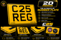 STANDARD MOTORBIKE NUMBER PLATE – UK ROAD LEGAL